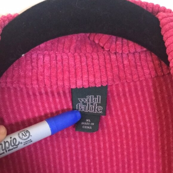 Wild Fable Pink Corduroy Long Sleeves Jumpsuit Size XL - Picture 4 of 8